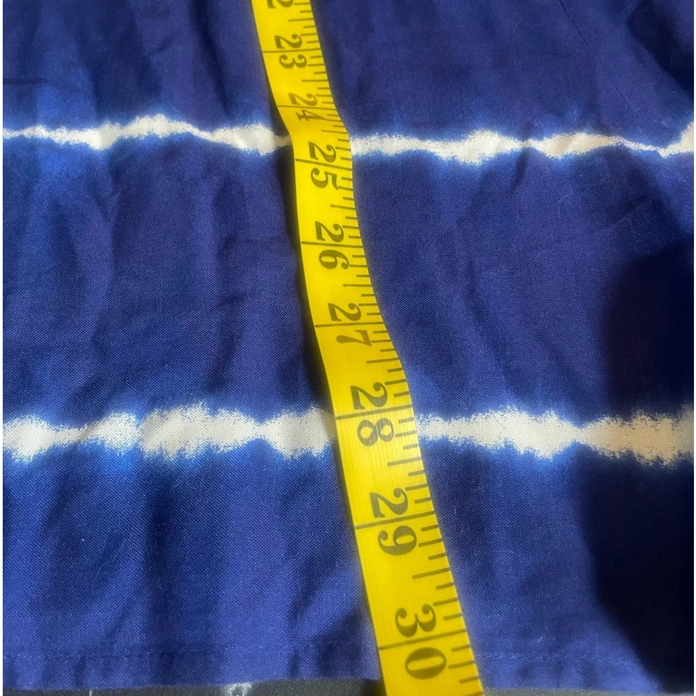 Blue, white Tie died jumper, shorts set onsie, Cover up, V neck,small - Picture 8 of 9